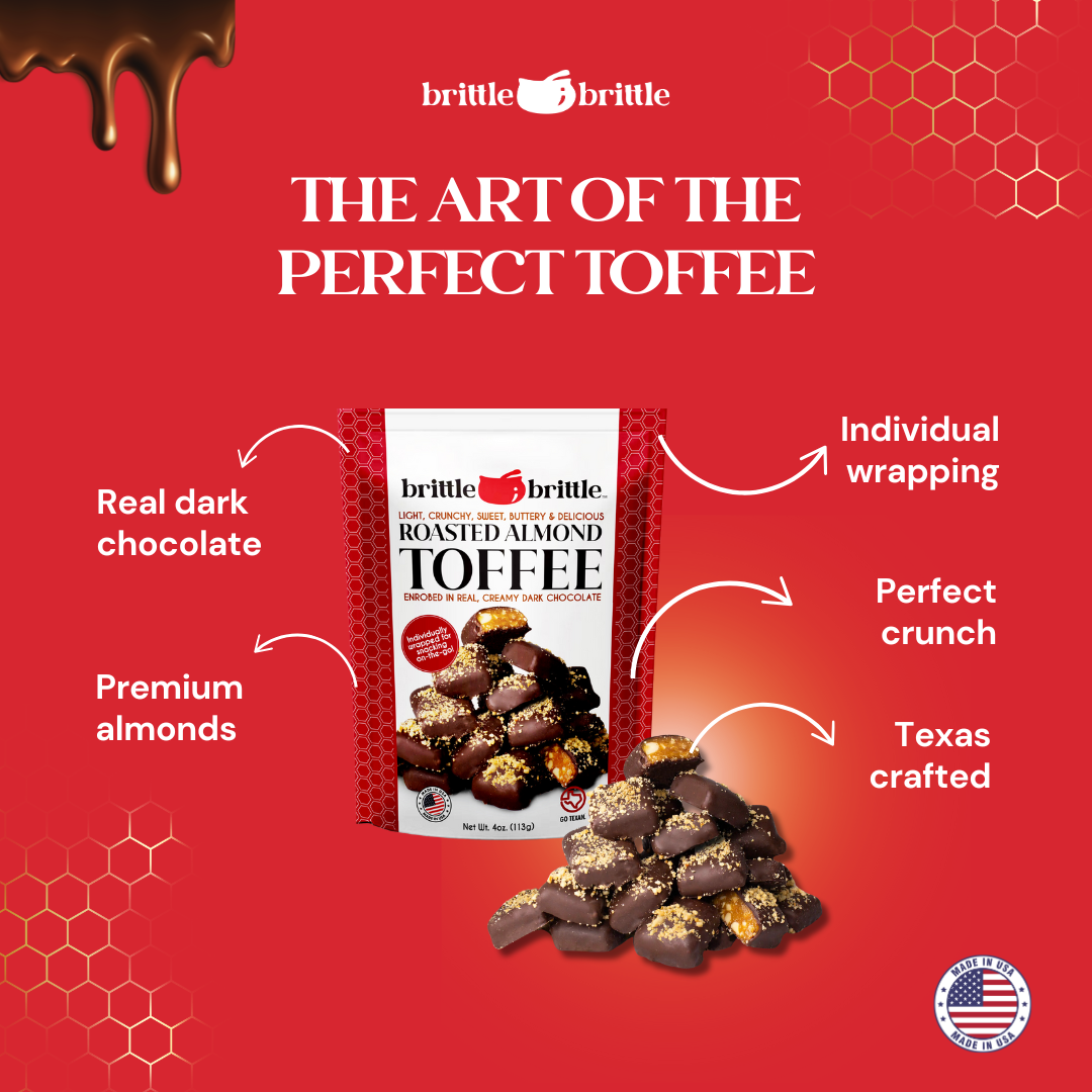 Roasted Toffee Package with infographics