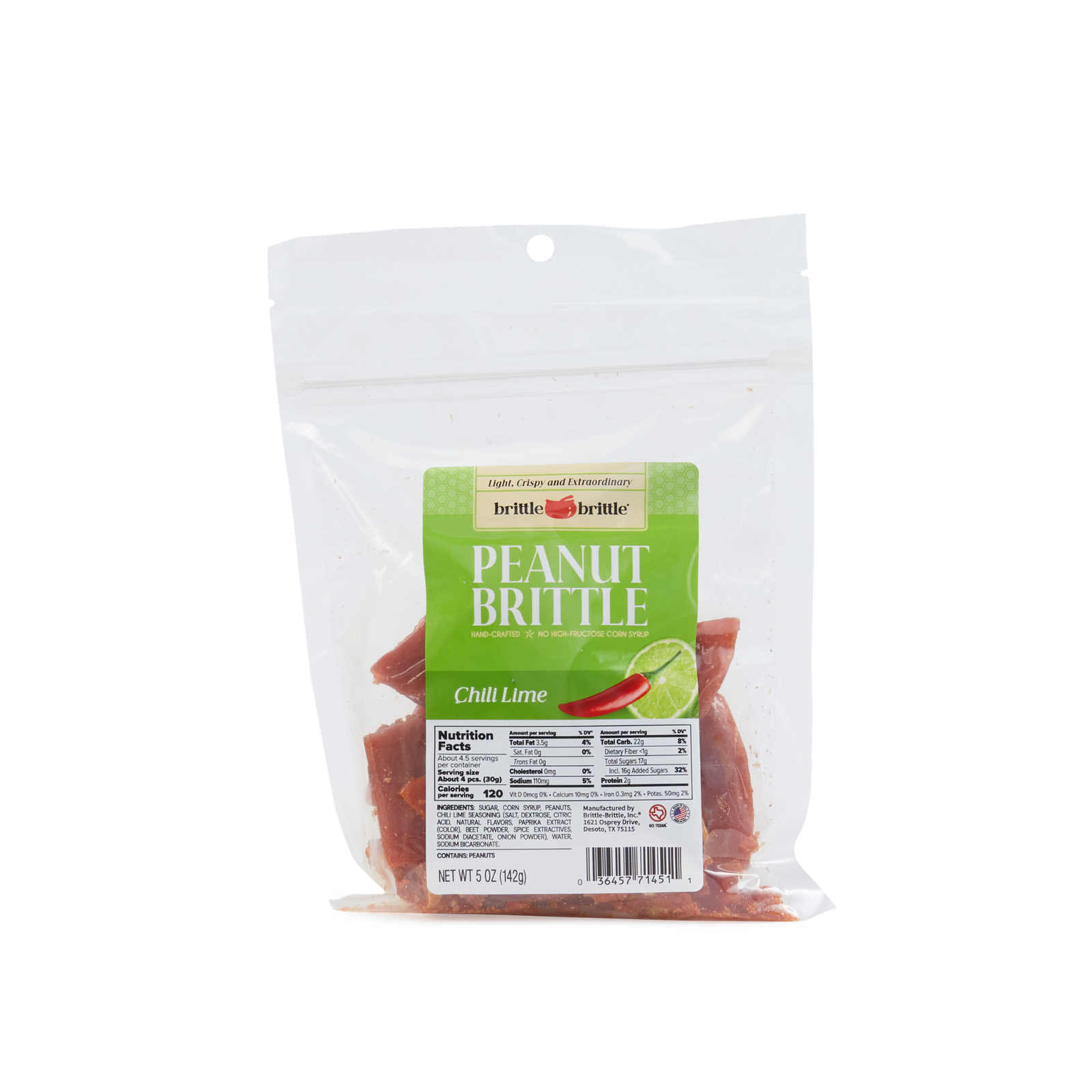 Chili Lime Peanut Brittle (5 oz)