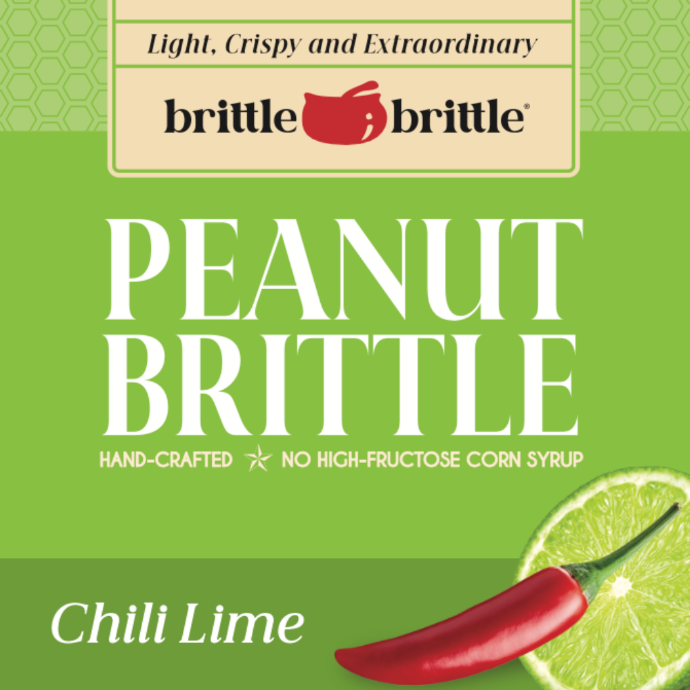 Chili Lime Peanut Brittle – Sweet Heat with a Zesty Crunch (5 oz)