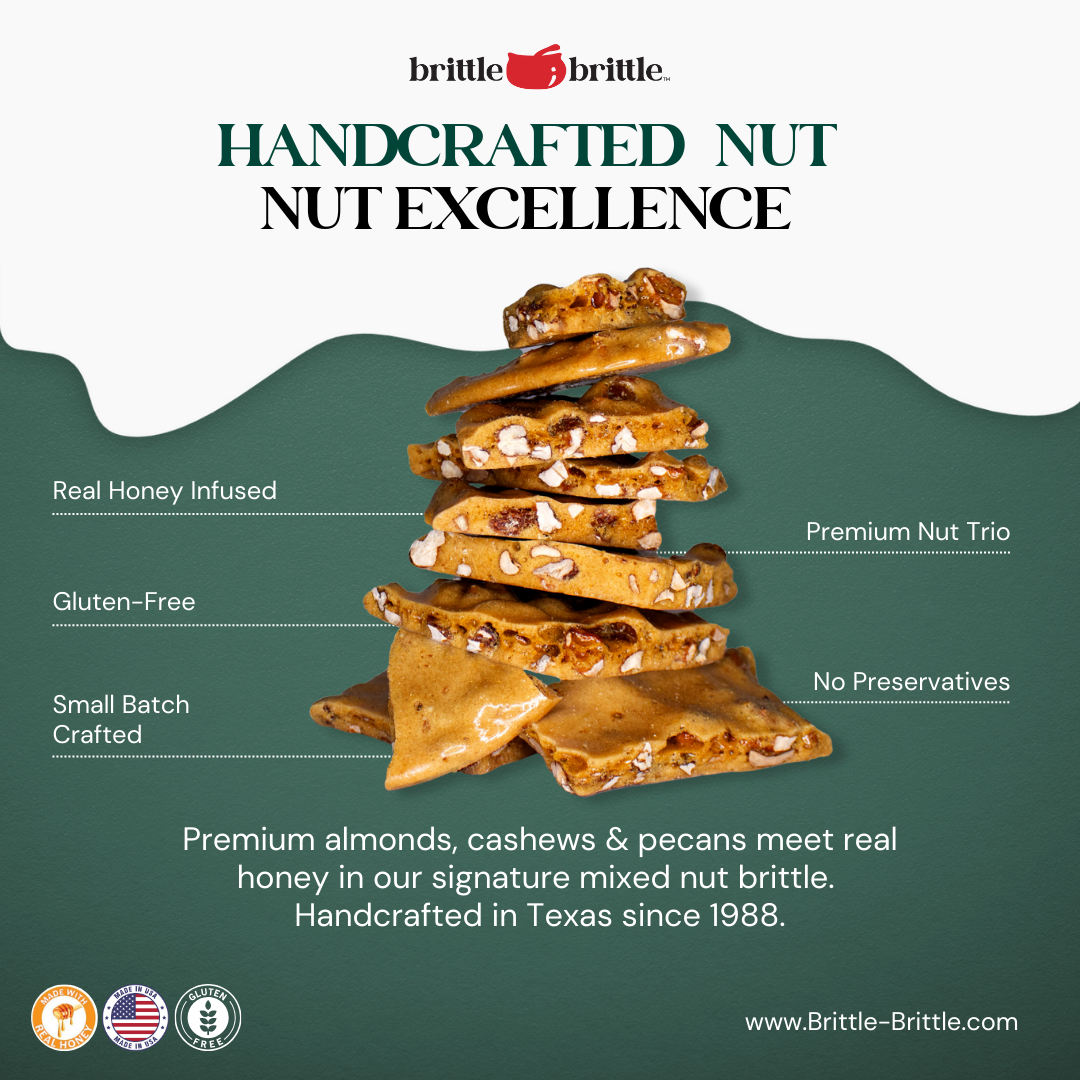 Handcrafted Gourmet Mixed Nut Brittle