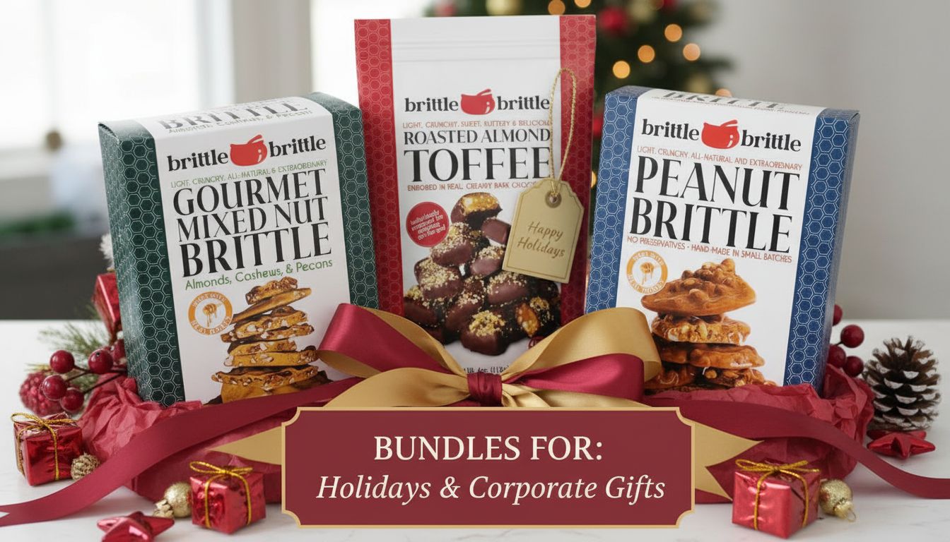 Peanut Brittle, Toffee and Gourmet Mixed Nut Brittle