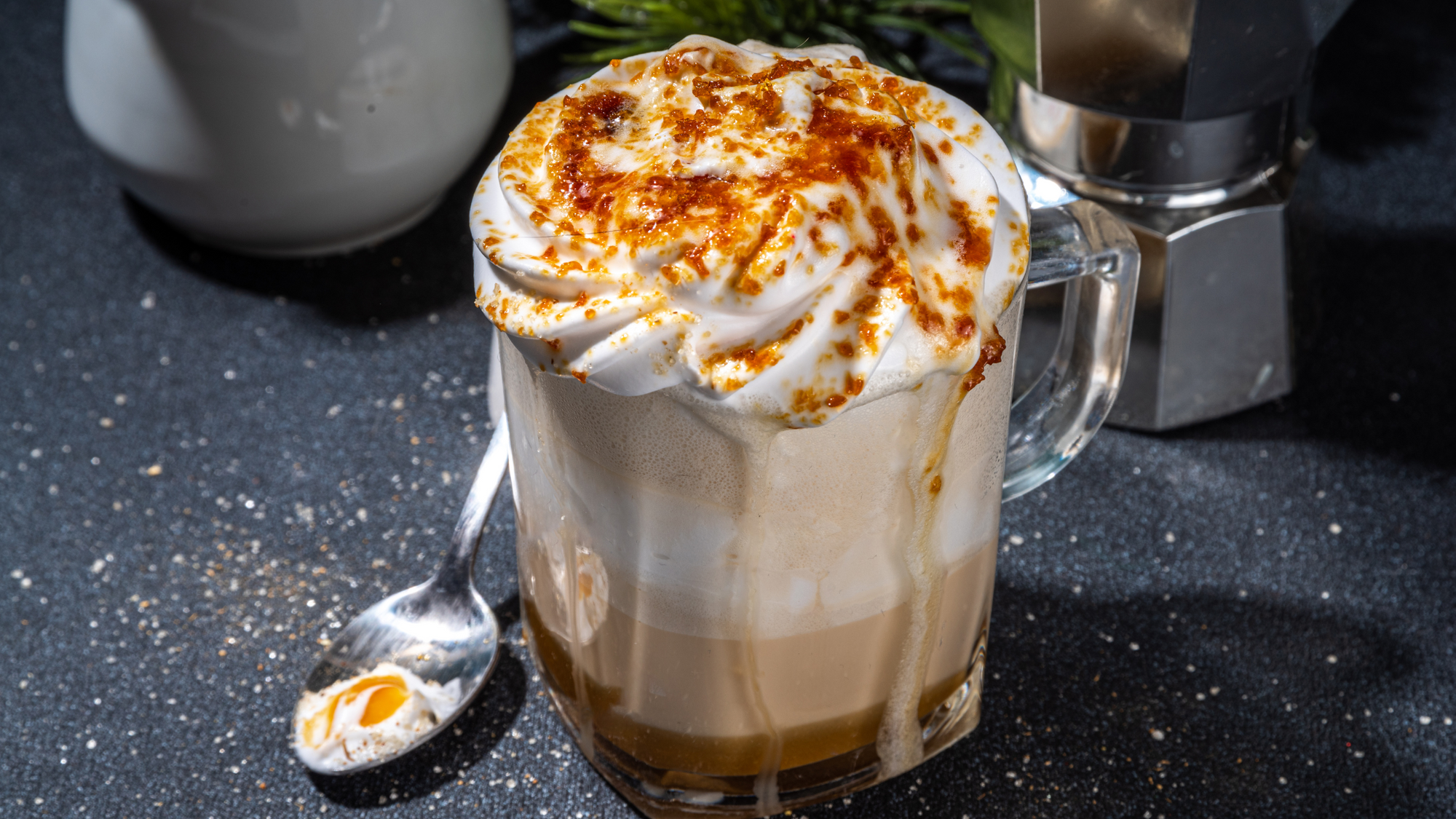 Homemade Brittle Caramel Lattes