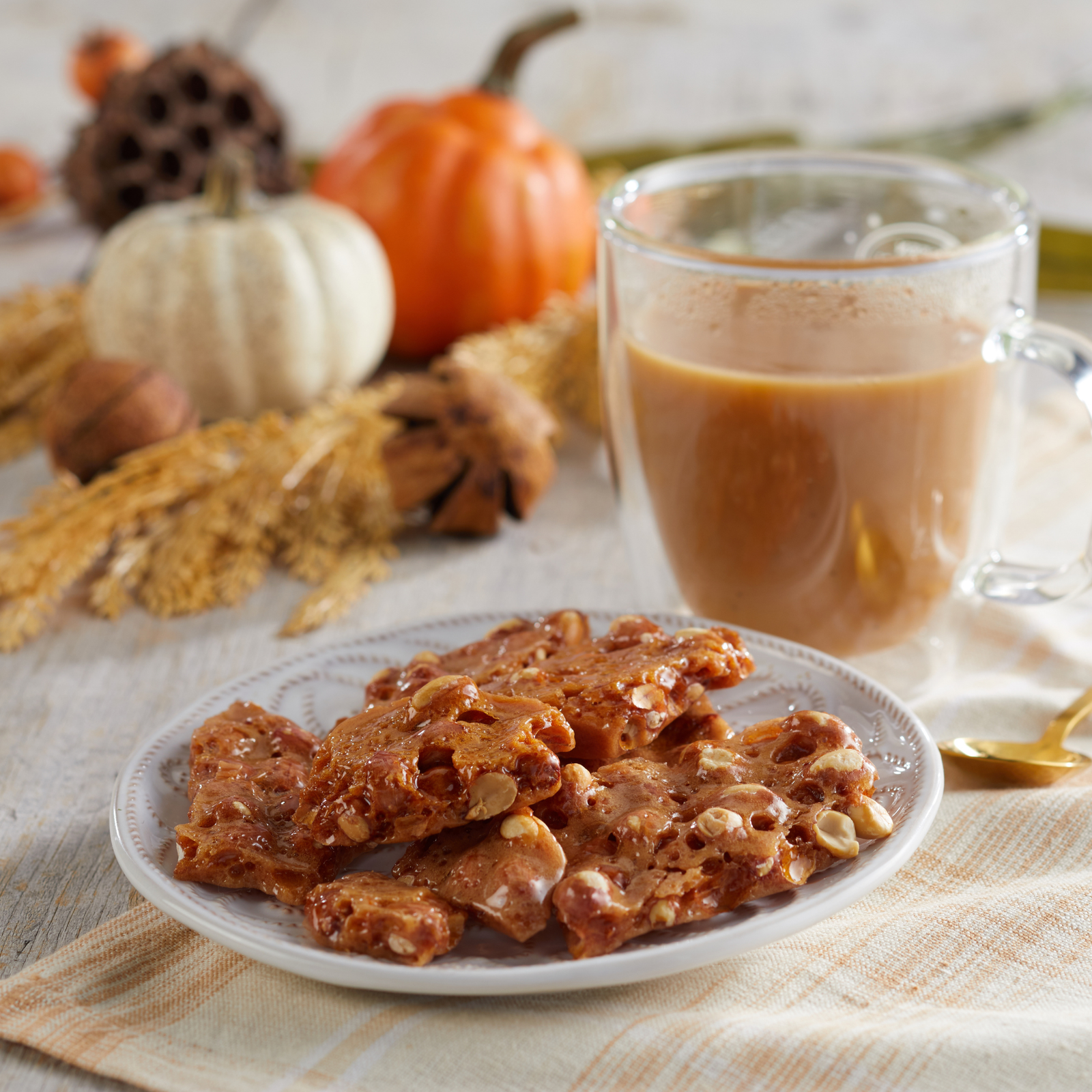 Autumn Spice Peanut Brittle 5 oz bag from Brittle-Brittle
