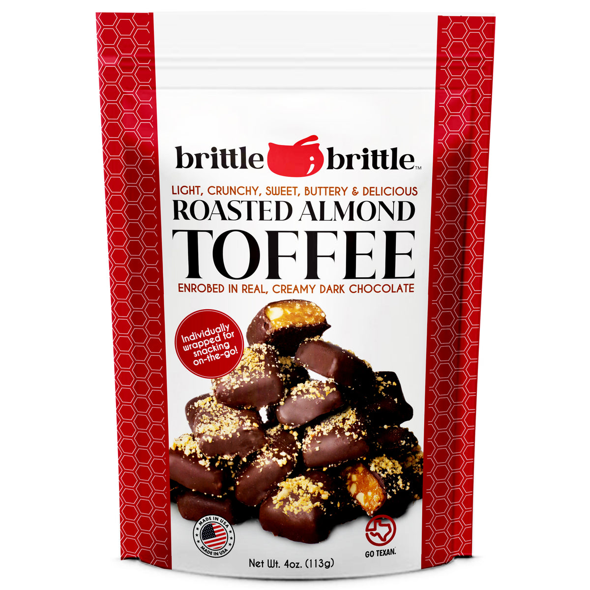 Roasted Almond Toffee 4oz Snack Pouch