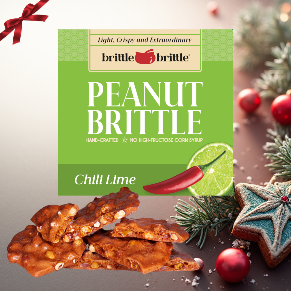 Chili Lime Peanut Brittle – Sweet Heat with a Zesty Crunch (5 oz)