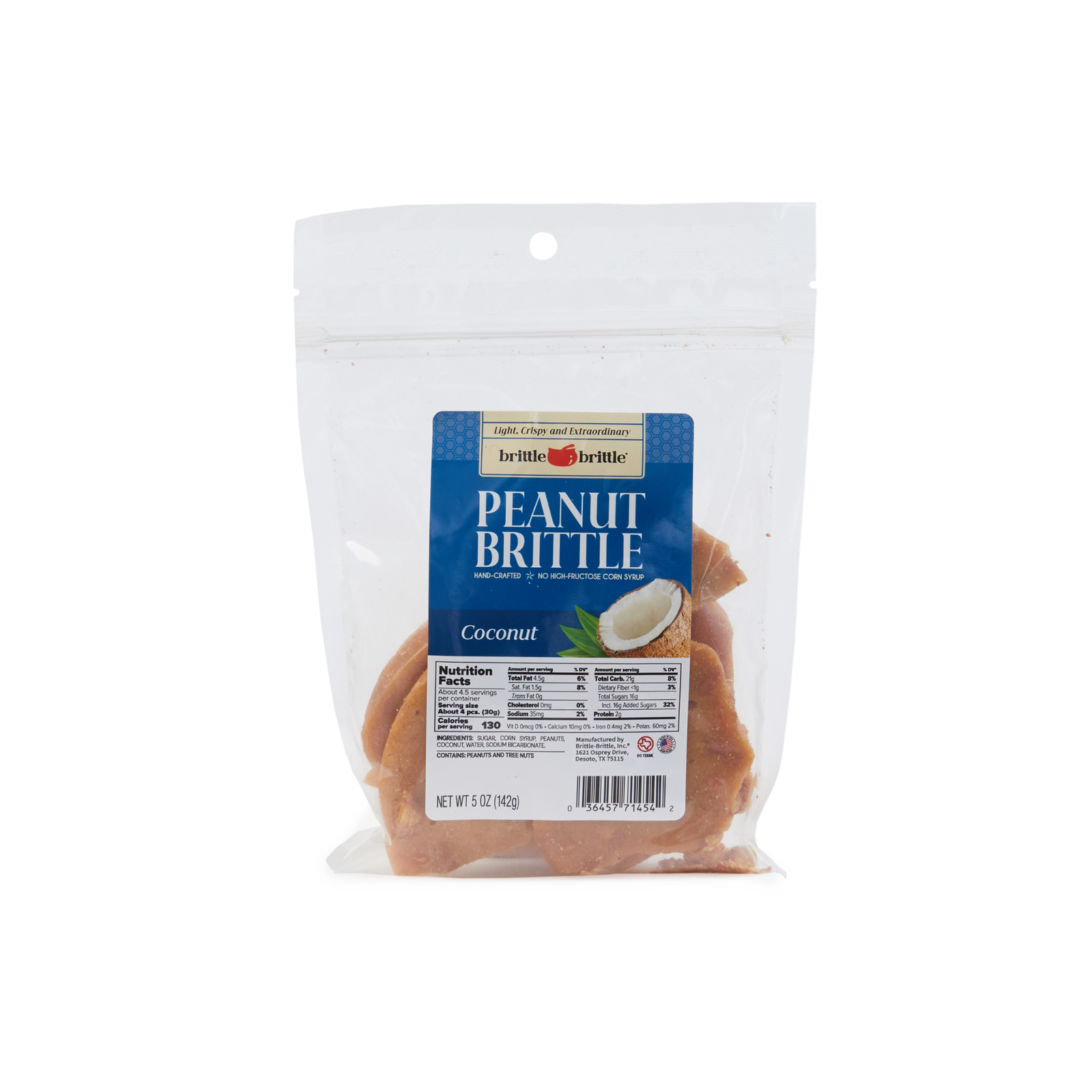 Coconut Peanut Brittle (5 oz)