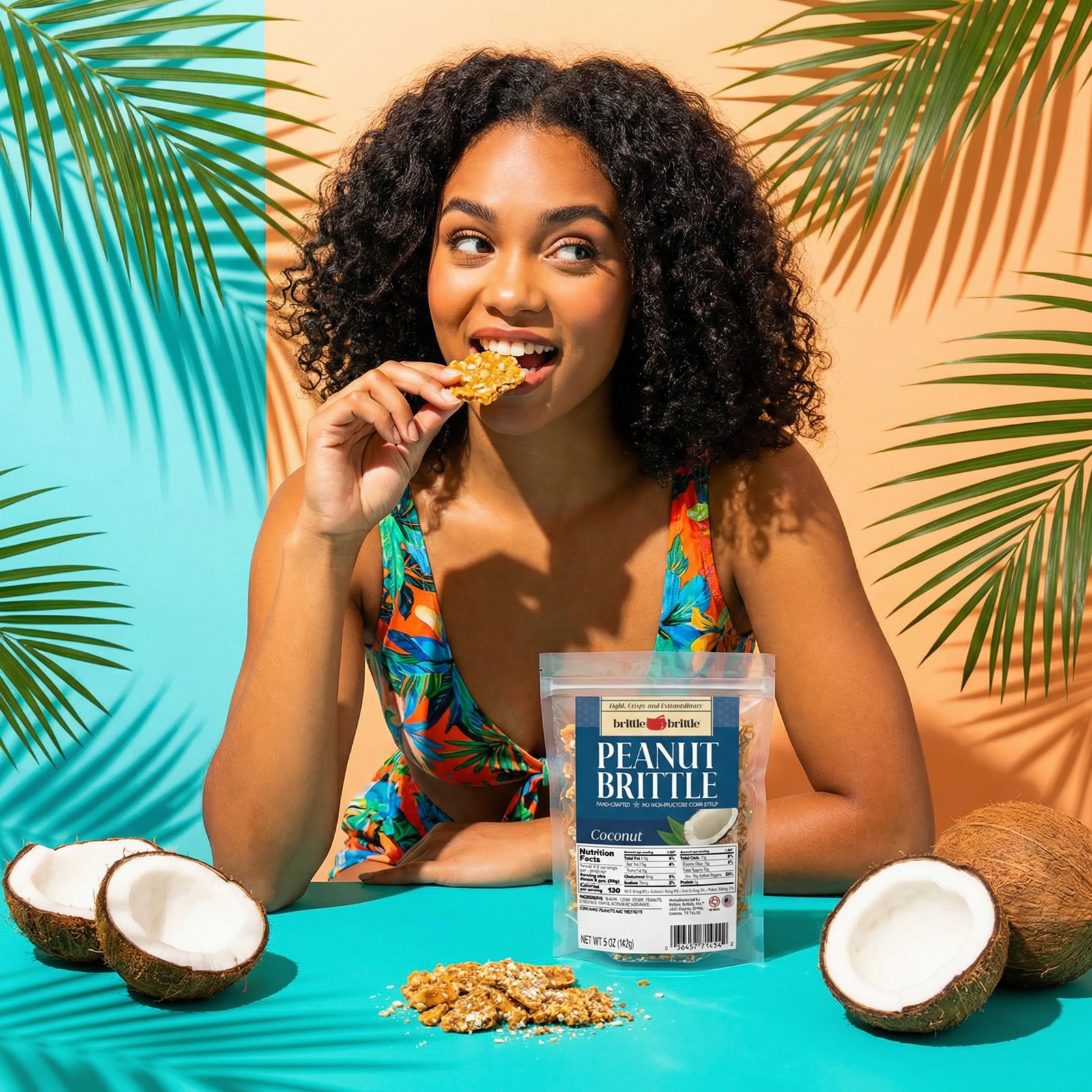 Coconut Peanut Brittle – Handcrafted Tropical Crunch (5 oz)