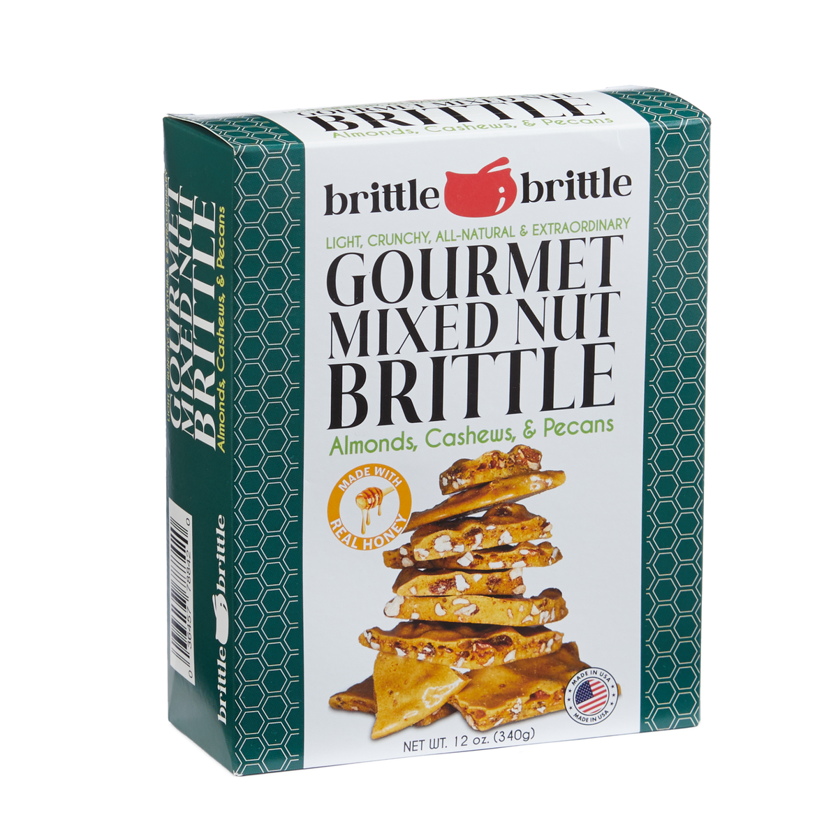Gourmet Mixed Nut Brittle (12 oz Box)