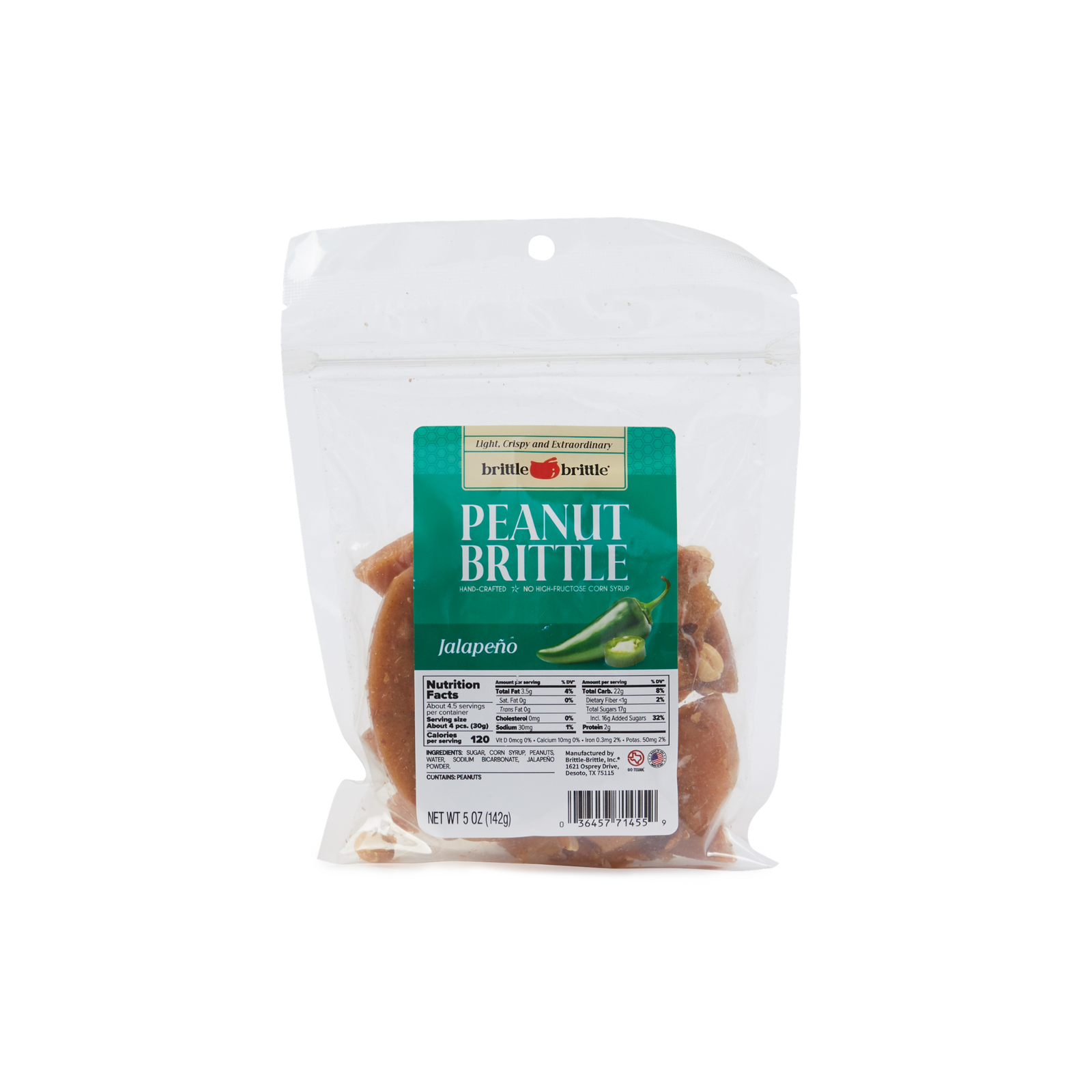 Jalapeño Peanut Brittle (5 oz)