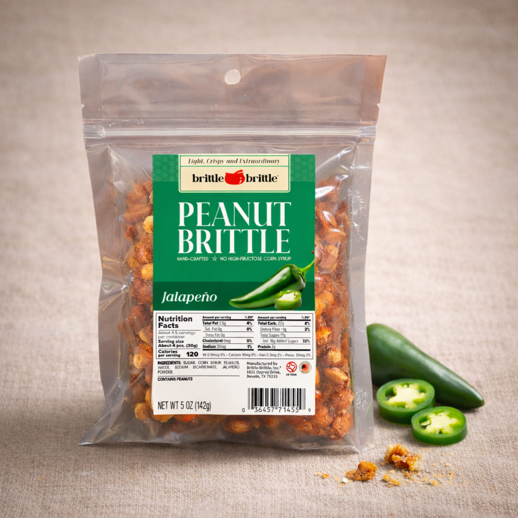 Jalapeño Peanut Brittle – Sweet Heat with a Southern Kick (5 oz)