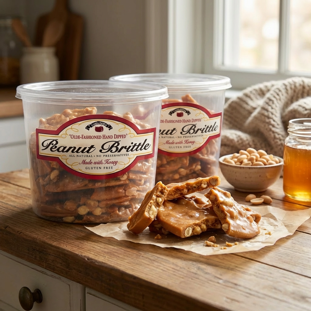 Patriotic Peanut Brittle 2-Pack, 36 oz Tubs