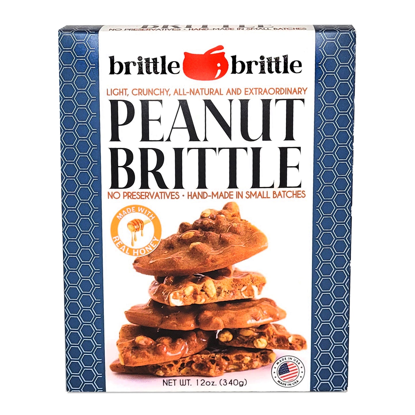 New 12 oz. Box - Gourmet Peanut Brittle