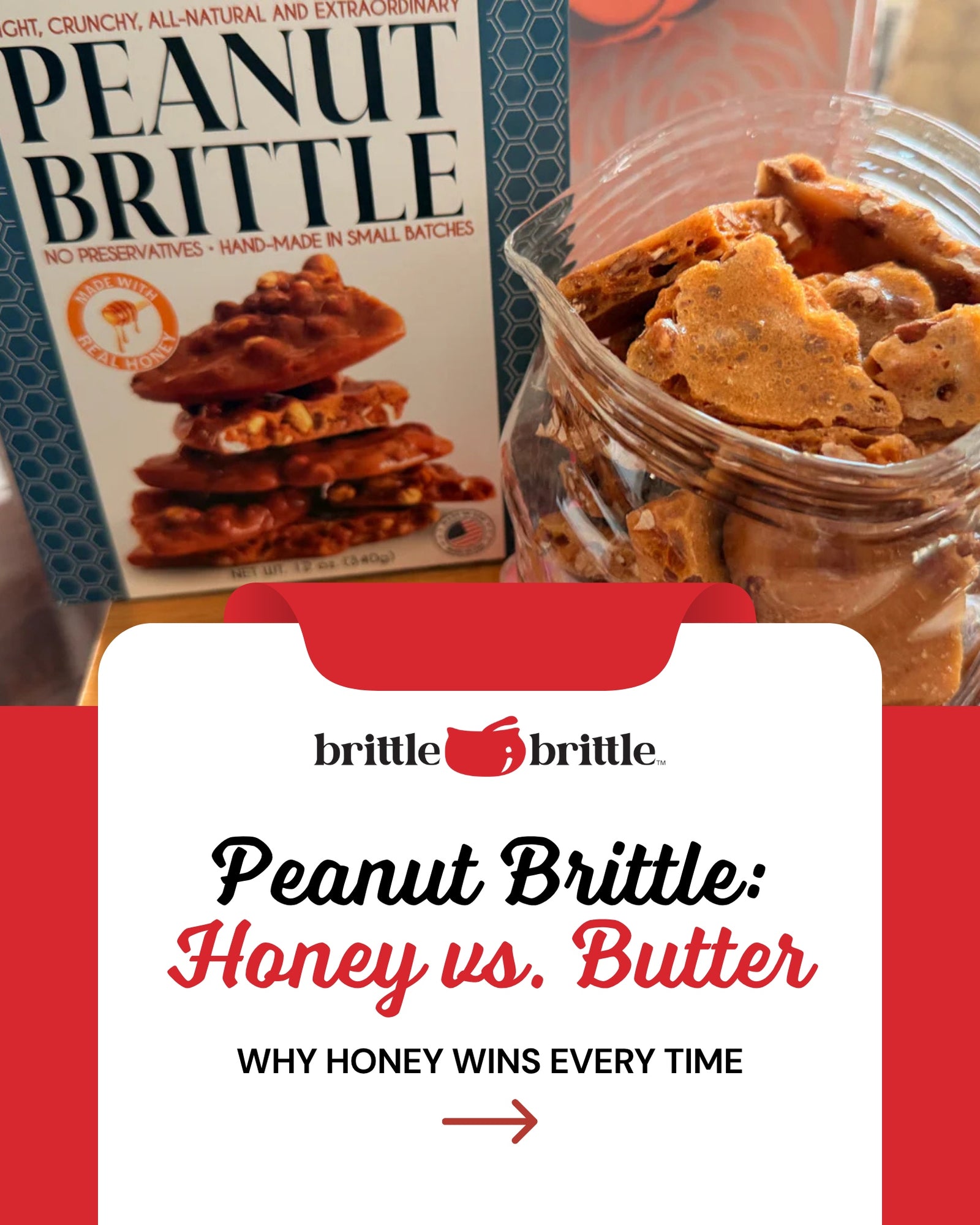 Peanut Britte: Honey vs Butter